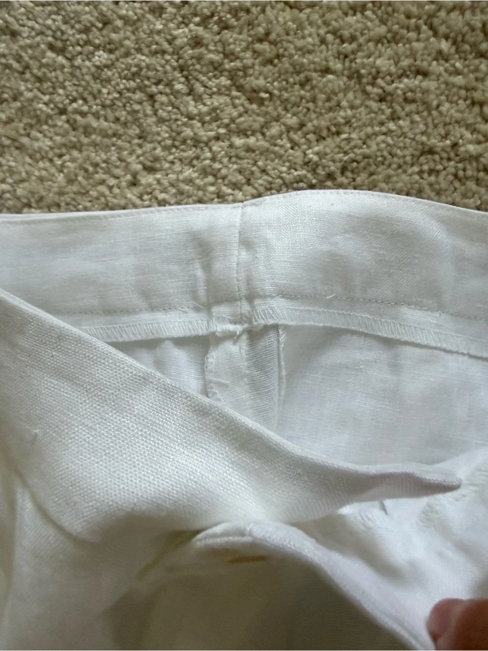 Reformation Pants Vesta Trouser in White Linen